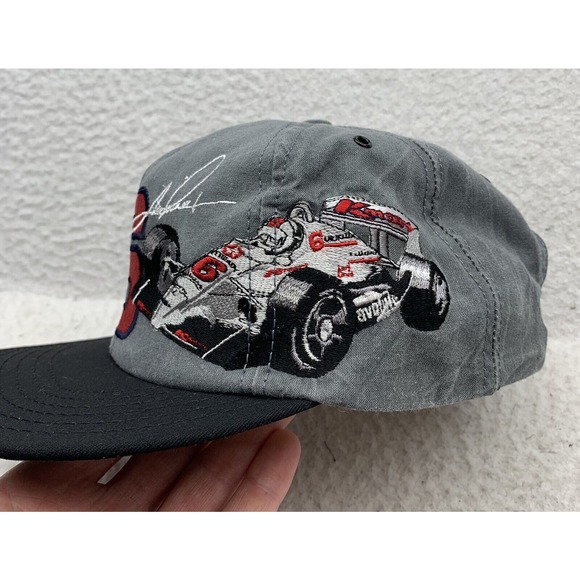 VTG Mario Andretti Snapback Hat Mens OSFM Gray Indy Racing K-Mart Valvoline Dad - Picture 4 of 12